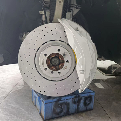 Gewijzigde Witte Porsche-Rembeugels 1 Pot 330mm 345mm 370mm