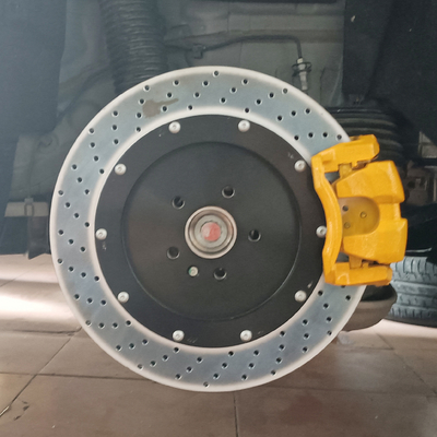 Upgrade auto remklauwen 8520 grote 6 zuiger remklauwen gele kleur geschikt voor Zeekr 001